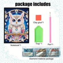 Load image into Gallery viewer, 50 Pages A5 Special Shaped Animal Mandala 5D Diamond Painting Notebook for Teens