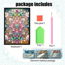 Load image into Gallery viewer, 50 Pages A5 Special Shaped Animal Mandala 5D Diamond Painting Notebook for Teens