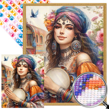 Load image into Gallery viewer, AB Diamond Painting - Full Round - Bright ethnic girl (40*50CM)