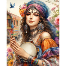 Load image into Gallery viewer, AB Diamond Painting - Full Round - Bright ethnic girl (40*50CM)