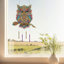 Load image into Gallery viewer, Double Sided Acrylic Special Shape Owl DIY Diamond Painting Wind Chime