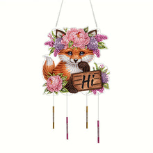 Load image into Gallery viewer, Double Sided Acrylic Special Shape Fox DIY Diamond Painting Wind Chime