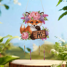 Load image into Gallery viewer, Double Sided Acrylic Special Shape Fox DIY Diamond Painting Wind Chime