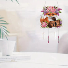 Load image into Gallery viewer, Double Sided Acrylic Special Shape Fox DIY Diamond Painting Wind Chime