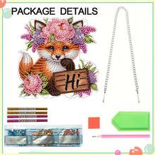 Load image into Gallery viewer, Double Sided Acrylic Special Shape Fox DIY Diamond Painting Wind Chime
