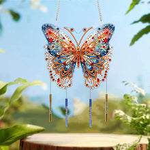 Load image into Gallery viewer, Double Sided Acrylic Special Shape Butterfly Diamond Painting Wind Chime