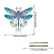 Load image into Gallery viewer, Double Sided Acrylic Special Shape Dragonfly Diamond Painting Wind Chime