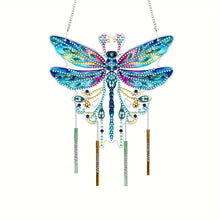 Load image into Gallery viewer, Double Sided Acrylic Special Shape Dragonfly Diamond Painting Wind Chime