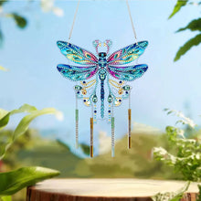 Load image into Gallery viewer, Double Sided Acrylic Special Shape Dragonfly Diamond Painting Wind Chime