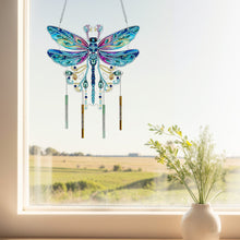 Load image into Gallery viewer, Double Sided Acrylic Special Shape Dragonfly Diamond Painting Wind Chime