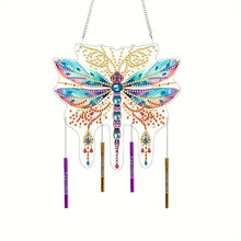 Load image into Gallery viewer, Double Sided Acrylic Special Shape Dragonfly Diamond Painting Wind Chime