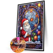 Load image into Gallery viewer, AB Diamond Painting - Full Round - Santa Claus glass painting (40*60CM)