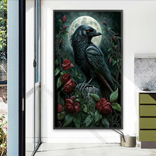 Load image into Gallery viewer, AB Diamond Painting - Full Round - Crow under the moon (40*70CM)