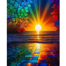 Load image into Gallery viewer, Diamond Painting - Full Round - Morning glow at the seaside (40*50CM)