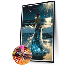 Load image into Gallery viewer, Diamond Painting - Full Round - Back view at the seaside (45*65CM)