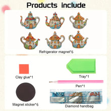 Load image into Gallery viewer, 6Pcs Diamond Painting Refrigerator Magnets for Home Decoration (Kettle Hut)