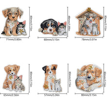Load image into Gallery viewer, 6Pcs Animal Diamond Painting Refrigerator Magnets for Home Decor (Cat and Dog)