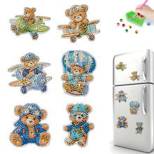 Load image into Gallery viewer, 6Pcs Animal Diamond Painting Refrigerator Magnets for Home Decor (Flying Bear)