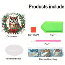 Load image into Gallery viewer, Christmas Table Top Diamond Painting Ornament Kits for Home Office (Owl)