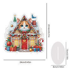 Load image into Gallery viewer, Christmas Table Top Diamond Painting Ornament Kits for Home Office (Cat House)
