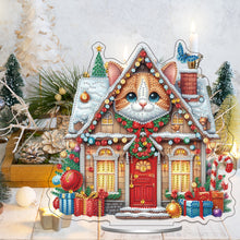 Load image into Gallery viewer, Christmas Table Top Diamond Painting Ornament Kits for Home Office (Cat House)