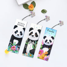 Load image into Gallery viewer, 3Pcs Special Shape Panda Diamond Painting Bookmark Making Kit 14.7x5cm