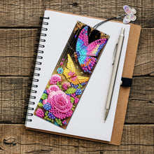 Load image into Gallery viewer, 3Pcs Special Shape Butterfly Flower Diamond Painting Bookmark Making Kit