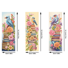 Load image into Gallery viewer, 3Pcs Special Shape Books Diamond Painting Bookmark Making Kit 14.7x5cm