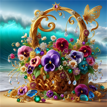 Load image into Gallery viewer, Diamond Painting - Full Round - Gorgeous flower basket (30*30CM)