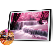 Load image into Gallery viewer, Diamond Painting - Full Round - Pink forest waterfall (40*30CM)