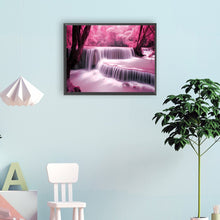 Load image into Gallery viewer, Diamond Painting - Full Round - Pink forest waterfall (40*30CM)