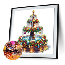 Load image into Gallery viewer, Diamond Painting - Partial Special Shaped - Christmas fountain (30*30CM)