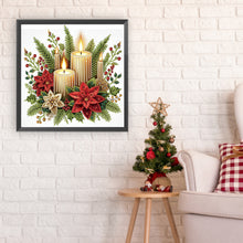 Load image into Gallery viewer, Diamond Painting - Partial Special Shaped - Christmas candles (30*30CM)