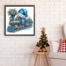 Load image into Gallery viewer, Diamond Painting - Partial Special Shaped - Christmas train (30*30CM)