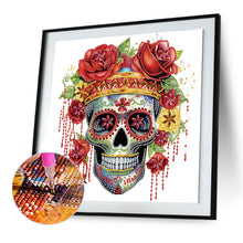 Load image into Gallery viewer, Diamond Painting - Partial Special Shaped - Halloween skeleton (30*30CM)