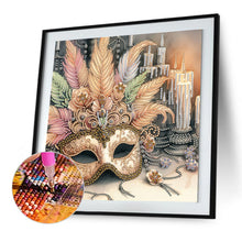 Load image into Gallery viewer, Diamond Painting - Partial Special Shaped - Carnival mask candles (30*30CM)