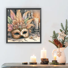 Load image into Gallery viewer, Diamond Painting - Partial Special Shaped - Carnival mask candles (30*30CM)
