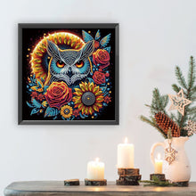 Load image into Gallery viewer, Diamond Painting - Full Round - Flower owl (30*30CM)