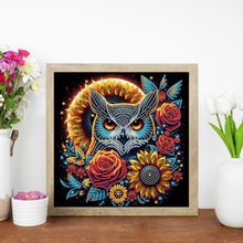 Load image into Gallery viewer, Diamond Painting - Full Round - Flower owl (30*30CM)