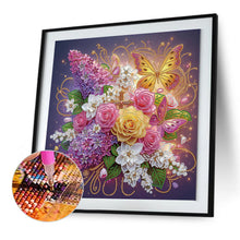 Load image into Gallery viewer, Diamond Painting - Partial Special Shaped - Flower butterfly (40*40CM)