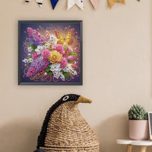 Load image into Gallery viewer, Diamond Painting - Partial Special Shaped - Flower butterfly (40*40CM)