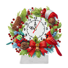 Load image into Gallery viewer, Acrylic Special Shape Christmas Cardinal DIY Diamond Painting Clock for Home
