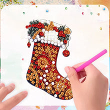 Load image into Gallery viewer, 6Pcs Christmas Stockings Diamond Painting Fridge Magnet for Fridge Whiteboards