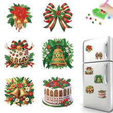 Load image into Gallery viewer, 6Pcs Christmas Elements Diamond Painting Fridge Magnet for Fridge Whiteboards