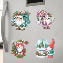 Load image into Gallery viewer, 6Pcs Christmas Gnomes Diamond Painting Fridge Magnet for Fridge Whiteboards