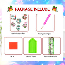 Load image into Gallery viewer, 6Pcs Christmas Gnomes Diamond Painting Fridge Magnet for Fridge Whiteboards
