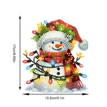 Load image into Gallery viewer, Acrylic Shaking Head Cute Christmas Desktop Diamond Art Kits (Snowman Lights)