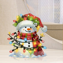 Load image into Gallery viewer, Acrylic Shaking Head Cute Christmas Desktop Diamond Art Kits (Snowman Lights)