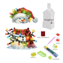 Load image into Gallery viewer, Acrylic Shaking Head Cute Christmas Desktop Diamond Art Kits (Snowman Lights)