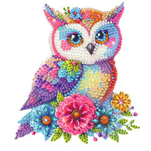 Load image into Gallery viewer, Acrylic Shaking Head Cute Christmas Desktop Diamond Art Kits (Flower Owl)